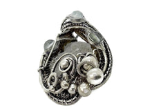 Load image into Gallery viewer, UV-Fluorescent, Mexican Hyalite Opal Wire-Wrapped Pendant in Sterling Silver with Fluorite - Heather Jordan Jewelry