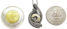 Load image into Gallery viewer, Handcrafted Agate Mini-Woven Donut Pendant with Labradorite Accent - Sterling Silver Necklace