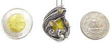 Load image into Gallery viewer, Natural Baltic Amber Pendant: Gnat Inclusion &amp; Ethiopian Opals, Wire-Wrapped Sterling Silver Necklace