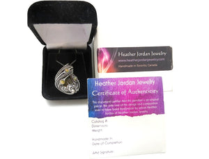 Natural Baltic Amber Pendant: Gnat Inclusion & Ethiopian Opals, Wire-Wrapped Sterling Silver Necklace