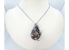 Load image into Gallery viewer, Bismuth Crystal Pendant Necklace with Herkimer Diamonds in Sterling Silver - Heather Jordan Jewelry