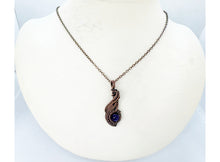 Load image into Gallery viewer, Custom Gemstone Wire-Wrapped Pendant, "Comet" Model - Bronze Necklace Jewelry