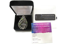 Load image into Gallery viewer, Campo del Cielo Meteorite Pendant, Wire-Wrapped in Sterling Silver with Peridot