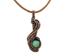 Load image into Gallery viewer, Custom Gemstone Wire-Wrapped Pendant, "Comet" Model - Bronze Necklace Jewelry