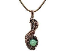 Load image into Gallery viewer, Custom Gemstone Wire-Wrapped Pendant, "Comet" Model - Bronze Necklace Jewelry
