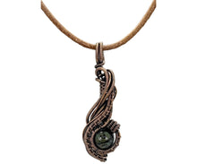 Load image into Gallery viewer, Custom Gemstone Wire-Wrapped Pendant, "Comet" Model - Bronze Necklace Jewelry