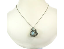 Load image into Gallery viewer, Rainbow Moonstone Pendant with Opals, Sterling Silver Wire Wrap - Heather Jordan Jewelry