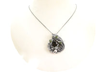 Load image into Gallery viewer, Seymchan Pallasite Meteorite Pendant, Wire-Wrapped in Sterling Silver with Peridot