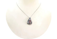 Load image into Gallery viewer, Pink Rubellite Tourmaline Crystal Pendant with Herkimer Diamonds
