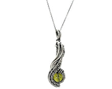 Load image into Gallery viewer, Custom Gemstone Wire-Wrapped Pendant in Sterling Silver; "Comet"