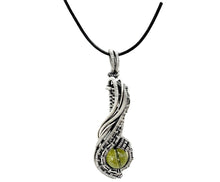 Load image into Gallery viewer, Custom Gemstone Wire-Wrapped Pendant in Sterling Silver; "Comet"
