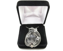 Load image into Gallery viewer, Quartz Pendant with Herkimer Diamonds, Wire-Wrapped in Sterling Silver