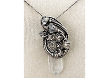 Load image into Gallery viewer, Mystical Quartz Crystal Pendant: Herkimer Diamonds &amp; Sterling Silver Wire Wrap - Heather Jordan Jewelry