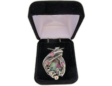 Load image into Gallery viewer, Ruby Fuschite Wire-Wrapped Pendant with Pink Sapphire