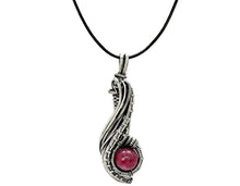 Load image into Gallery viewer, Custom Gemstone Wire-Wrapped Pendant in Sterling Silver; "Comet"