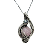 Load image into Gallery viewer, Custom Gemstone Steampunk Pendant, Wire-Wrapped in Sterling Silver