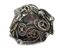 Load image into Gallery viewer, Spirit Level Steampunk Pendant with Herkimer Diamonds, Wire-Wrapped in Sterling Silver
