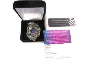 Color-Changing "Mood" Steampunk Pendant in Sterling Silver with UV-Reactive Glass