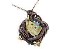 Load image into Gallery viewer, Prism Steampunk Pendant in Bronze and Brass with Swarovski Crystal