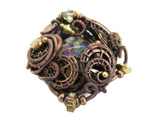 Load image into Gallery viewer, Prism Steampunk Pendant in Bronze and Brass with Swarovski Crystal