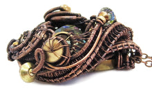 Load image into Gallery viewer, Prism Steampunk Pendant in Bronze and Brass with Swarovski Crystal