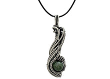 Load image into Gallery viewer, Custom Gemstone Wire-Wrapped Pendant in Sterling Silver; "Comet"