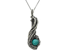 Load image into Gallery viewer, Custom Gemstone Wire-Wrapped Pendant in Sterling Silver; "Comet"
