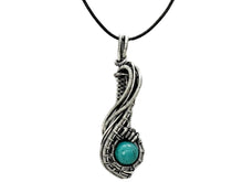 Load image into Gallery viewer, Custom Gemstone Wire-Wrapped Pendant in Sterling Silver; "Comet"