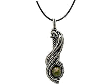 Load image into Gallery viewer, Custom Gemstone Wire-Wrapped Pendant in Sterling Silver; "Comet"