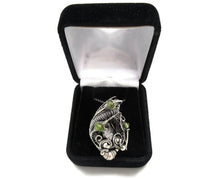 Load image into Gallery viewer, Campo del Cielo Meteorite Pendant, Wire-Wrapped in Sterling Silver with Peridot