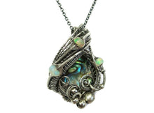 Load image into Gallery viewer, Abalone Pua Shell Pendant with Opal
