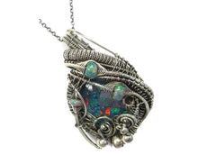 Load image into Gallery viewer, Ethiopian Blue Opal Mosaic Pendant with Blue Ethiopian Opals