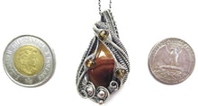 Load image into Gallery viewer, Brazilian Agate Wire-Wrapped Pendant in Sterling Silver with Citrine - Heather Jordan Jewelry