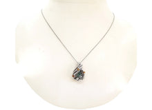 Load image into Gallery viewer, Colombian Emerald Crystal Pendant with Ethiopian Welo Opals