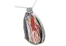 Load image into Gallery viewer, Lake Superior Agate Pendant with Herkimer Diamonds in Sterling Silver