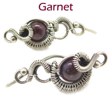 Load image into Gallery viewer, Sterling Silver &quot;Orbit&quot; Ear Pins with Customizable Gemstones (20 stone options)