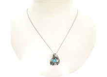 Load image into Gallery viewer, Peruvian Blue Opal Wire-Wrapped Pendant with Ethiopian Welo Opals
