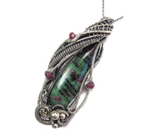 Load image into Gallery viewer, Ruby Zoisite Pendant with Pink Sapphire