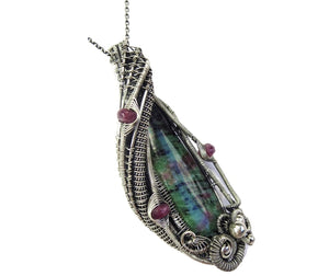 Ruby Zoisite Pendant with Pink Sapphire