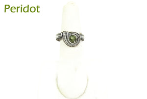 Adjustable Woven Sterling Silver Ring with Customizable Gemstone - Heather Jordan Jewelry