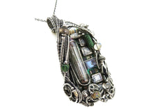 Load image into Gallery viewer, Upcycled Vintage Circuit Board &amp; Vaccum Tube Cyberpunk/Steampunk Fusion Pendant