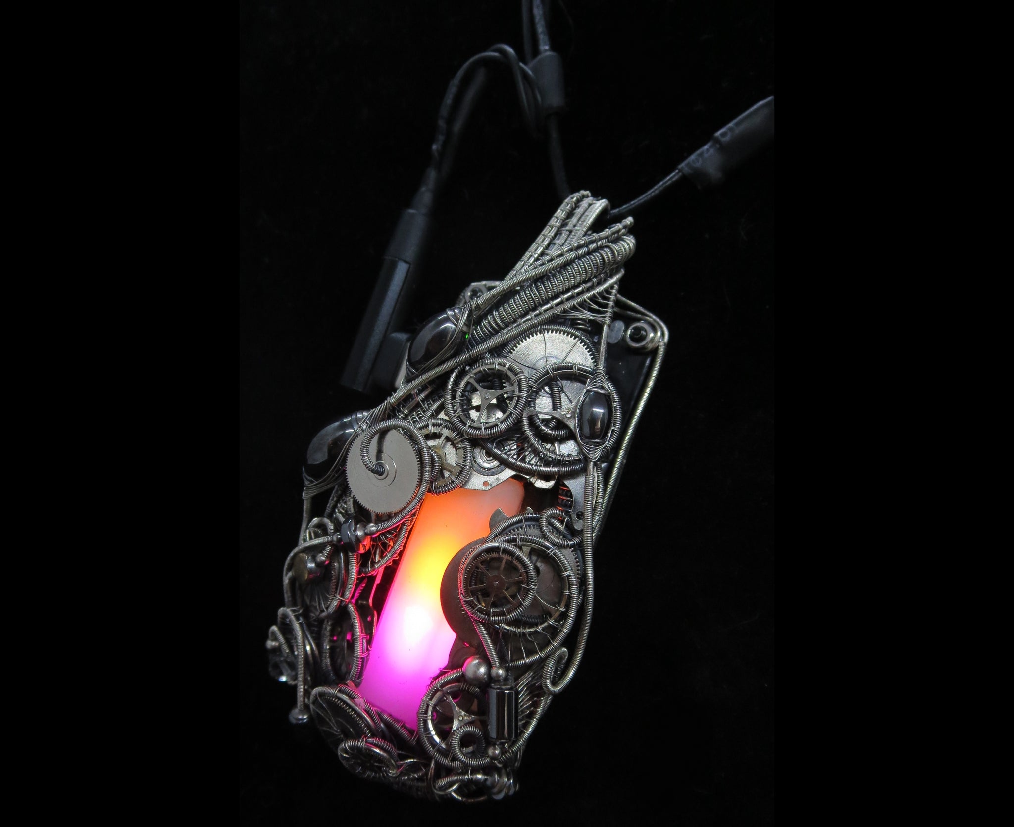 Pendentif Cyberpunk Circuit électronique - Bijou Futuriste Pour Cosplay, Quotidien Et événements Thématiques - 4